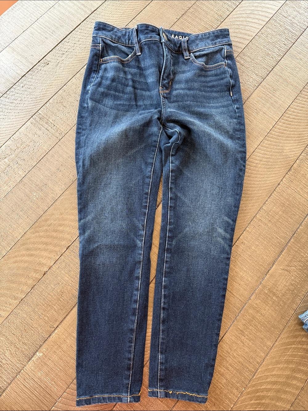 American Eagle Women’s Dark Blue Hi-Rise Stretch Jeans